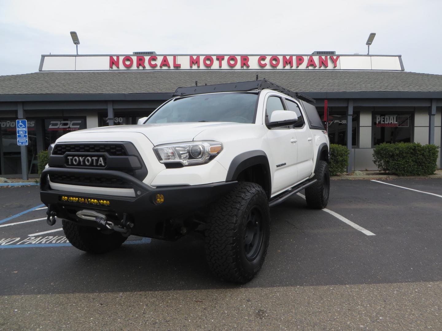 2016 White /GREY Toyota Tacoma TRD OFF-ROAD Double Cab Long Bed V6 6AT 4WD (3TMCZ5AN3GM) with an 3.5L engine, automatic transmission, located at 2630 Grass Valley Highway, Auburn, CA, 95603, (530) 508-5100, 38.937893, -121.095482 - Looking for the ultimate overlanding vehicle. Look no further than this purpose built Tacoma set up for all of your adventures. - Photo#0